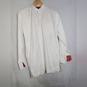 House Of Bobi White Nehru  Sz M Tunic Shirt